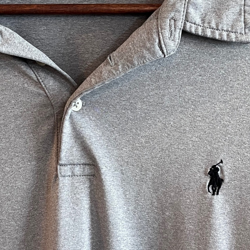 Polo Ralph Lauren Performance Mens XXL Gray Short Sleeve Stretch Polo Shirt - Picture 3 of 8
